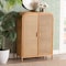 Bali & Pari Curacao Modern Bohemian Light Honey Rattan 2-Door Storage Cabinet 243-13569-ZORO - alternate 6